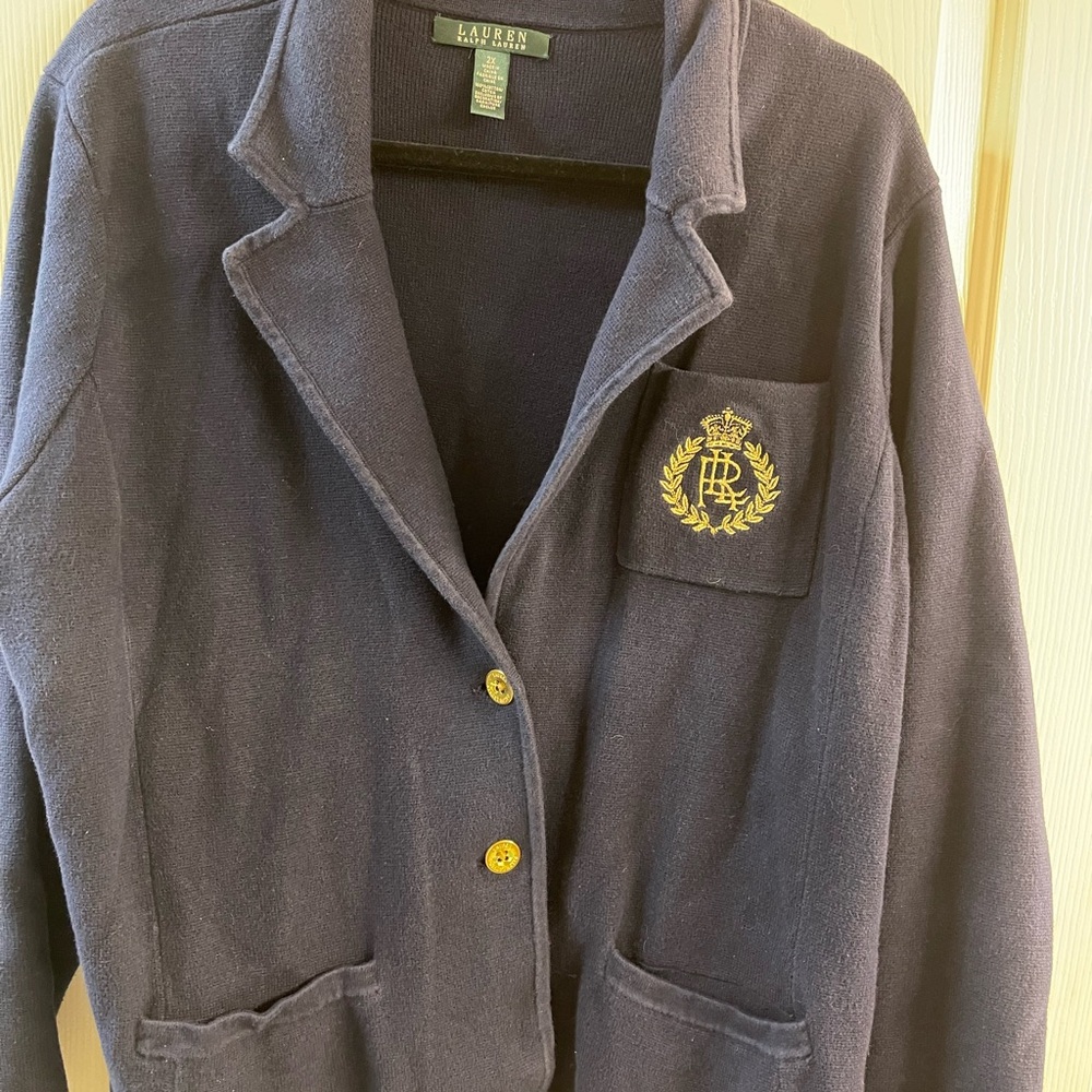 Ralph Lauren knit jacket with embroidered logo